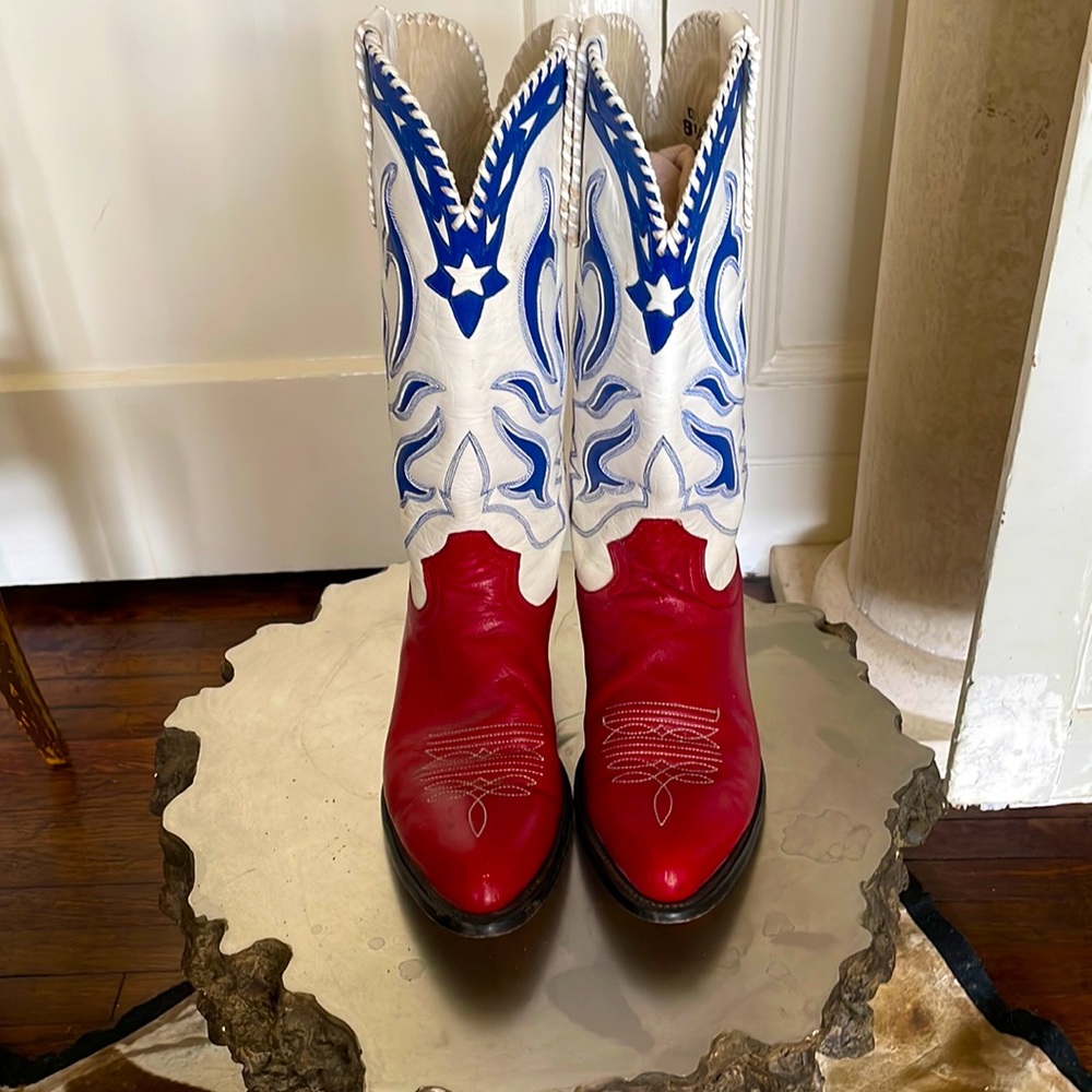 Cowboy boots in RED-WHITE-BLUE RARE